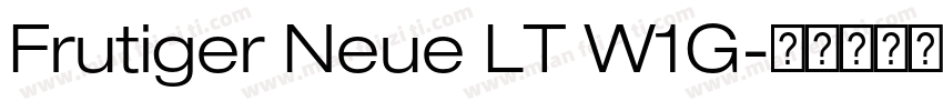 Frutiger Neue LT W1G字体转换